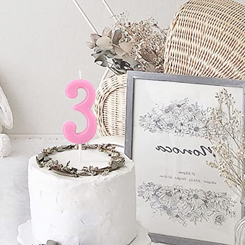DOLLET Pink Birthday Candle for Smash Cake - Number 1