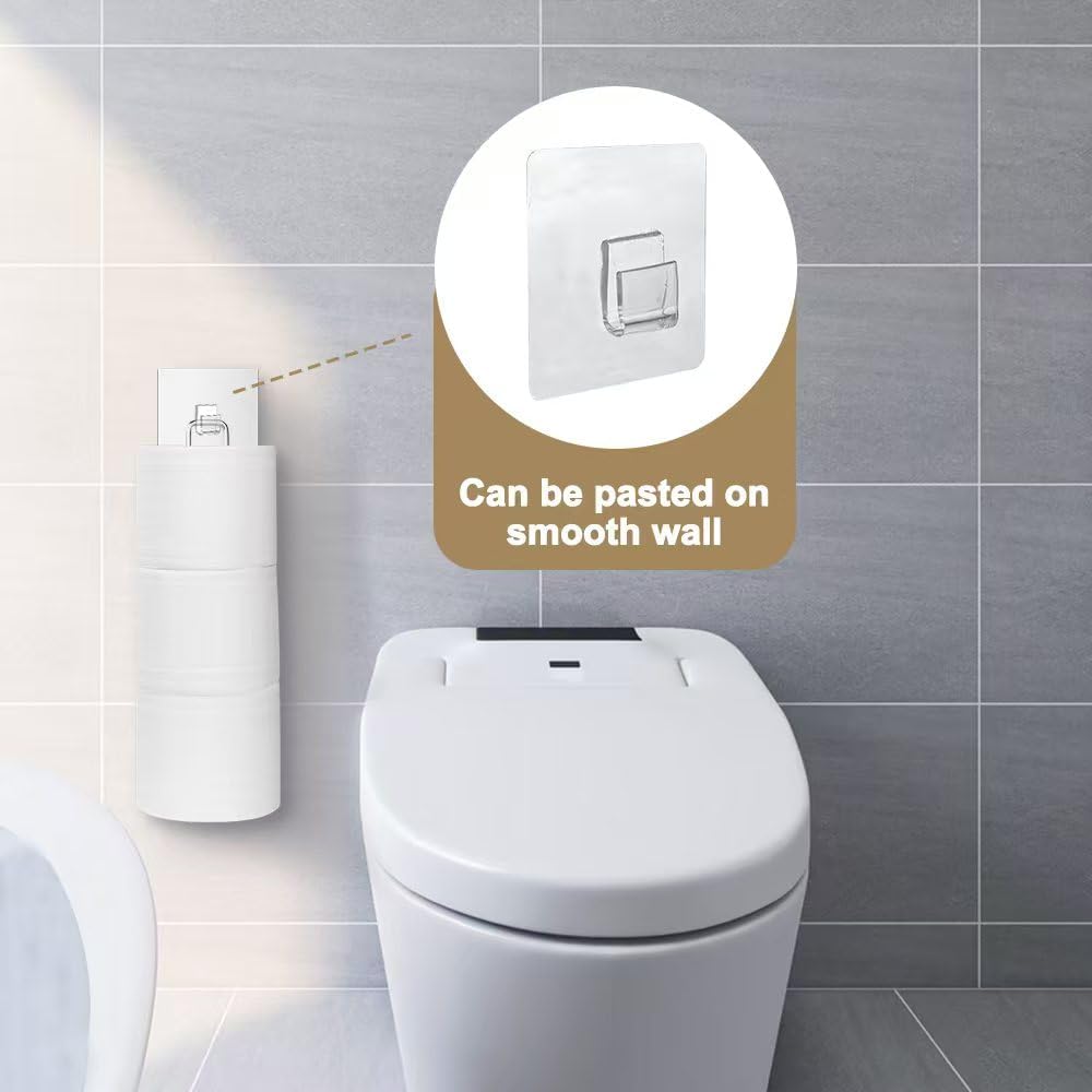 Skiennix Toilet Paper Holder - Wall-Mounted Storage for 3 Rolls - Stainless Steel, Black Finish