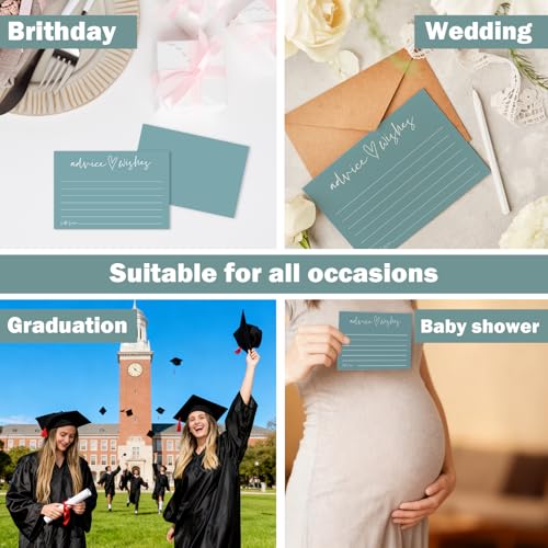 50 Minimalist Advice Cards for Weddings & Celebrations - Blue