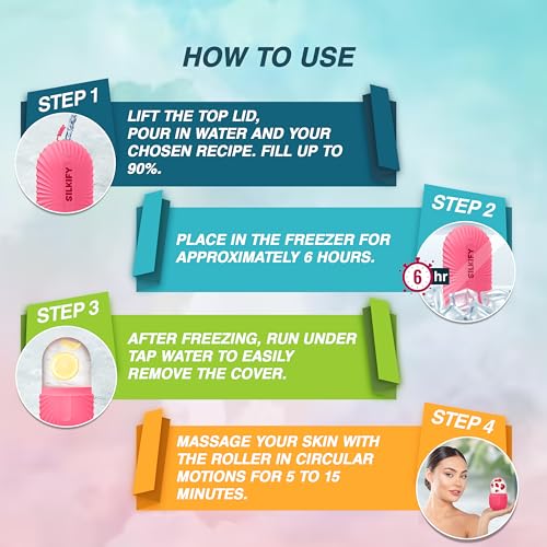 Silkify Ice Face Roller Mold - Reusable Silicone Facial Massager for Depuffing and Skin Care