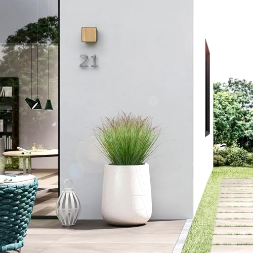 17 Inch UV-Resistant Artificial Onion Grass - 8 Bundles Greenery for Indoor & Outdoor Decor