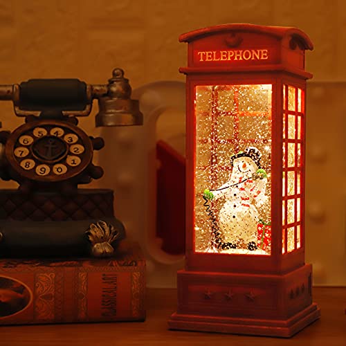 Christmas Snow Globe Lantern with Music & Timer - Snowman Variation