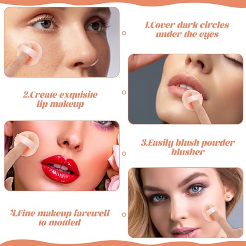 Shimmeroo 12Pcs Mini Makeup Puff Soft Finger Puffs for Foundation and Powder