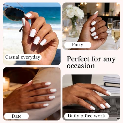 Beuxize 15ml Pure White Gel Nail Polish - French Manicure Soak Off UV LED Polish