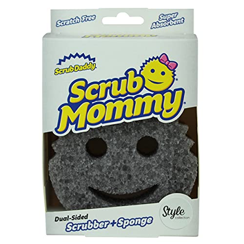 Scrub Daddy Scrub Mommy Grey Dual-Sided Kitchen Sponge - Flexible & Absorbent