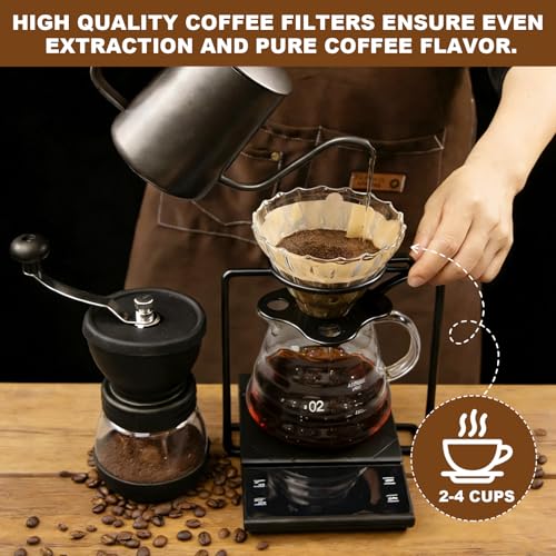 Ninsula #2 Cone Coffee Filters - 210 Count Unbleached for 1-4 Cups