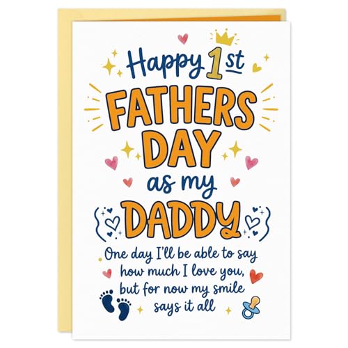First Father's Day Card for New Dads - Sentimental Keepsake