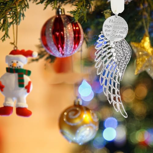 Grandma Angel Wing Memorial Ornament - Loss of Loved One Sympathy Gift