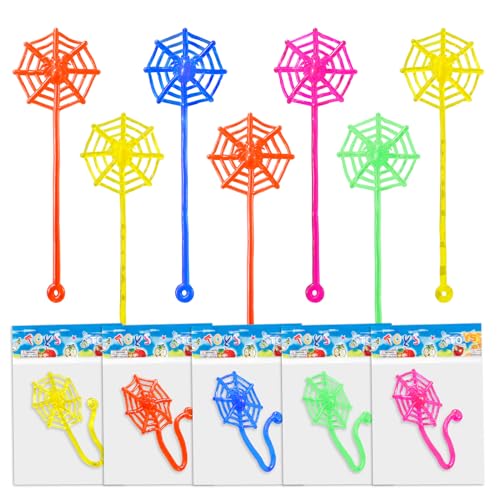 Yeetec 12-Pack Sticky Spider Web Hands - Stretchy Sensory Party Favors