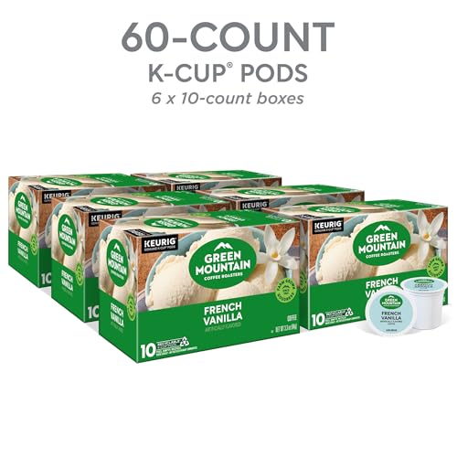 Green Mountain Coffee Roasters French Vanilla Keurig K-Cup Pods - Light Roast, 6 Pack of 10