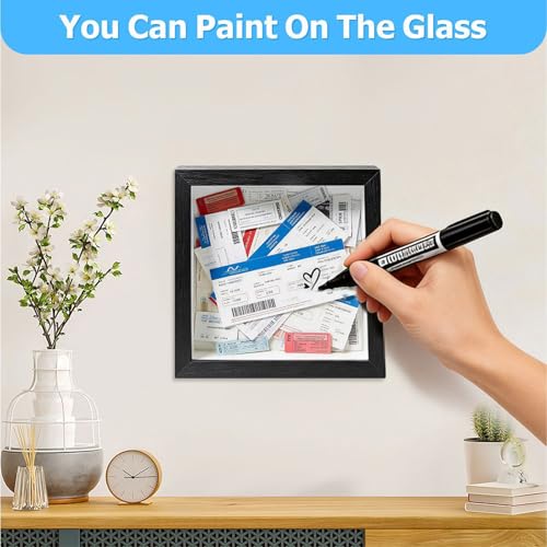 5x5 Shadow Box Frame with HD Glass for Displaying Souvenirs