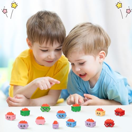 24Pcs Mini Dumpster Fire Figurines - Resin Trash Decor in 6 Colors