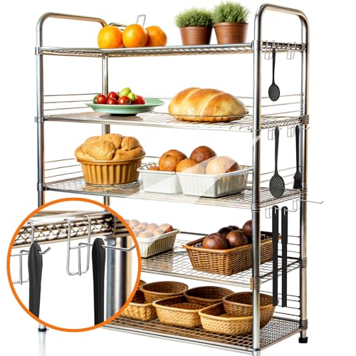 Heavy Duty Metal Wire Shelving Hooks - 12 Pack (2, 4, 6 Inch)
