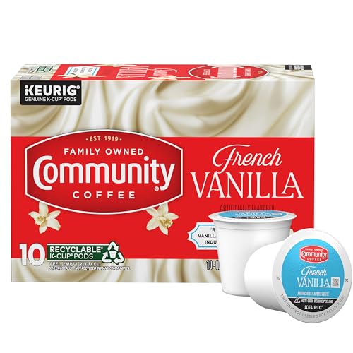Community Coffee French Vanilla Flavored K-Cup Pods - Medium Roast, 10 Count