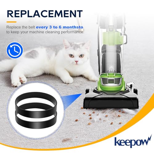 KEEPOW Replacement Vacuum Belts for Eureka NEU100 & NEU102 - 2 Pack