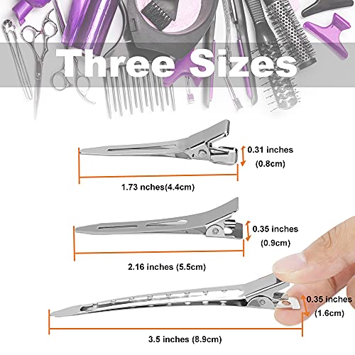 HiJeaton Metal Duck Bill Hair Clips 42 Pcs Alligator Pins for Styling