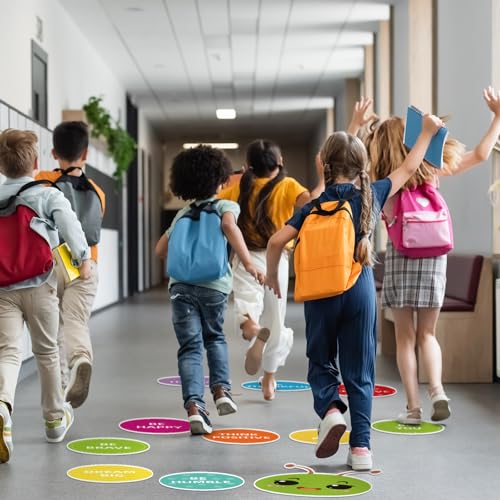 Caterpillar Hopscotch Floor Decals - 11 Sheets of Inspirational Classroom Stickers