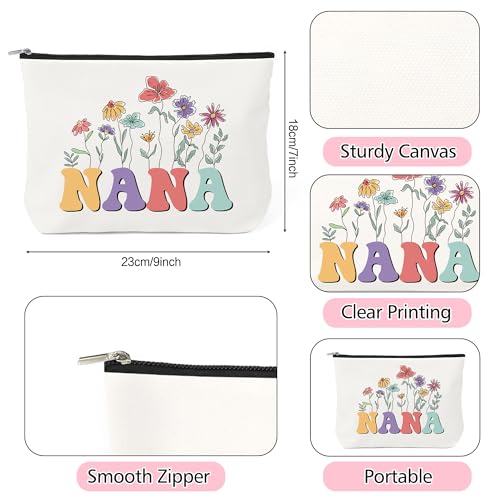 Nana Makeup Bag Travel Cosmetic Pouch for Christmas and Birthday Gifts