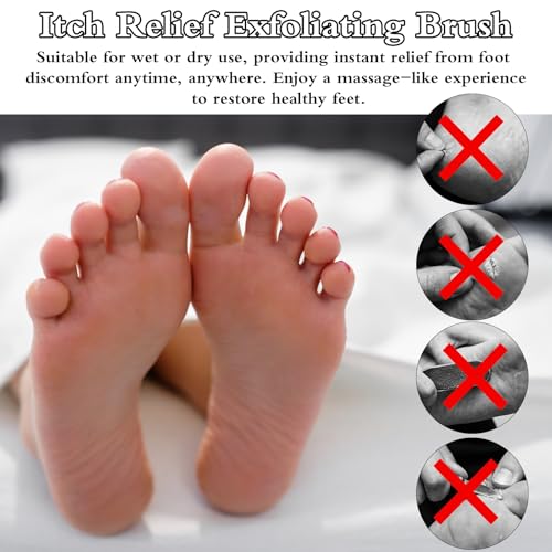Silicone Foot Brush with Long Handle 2-Pack Shower Scrubber