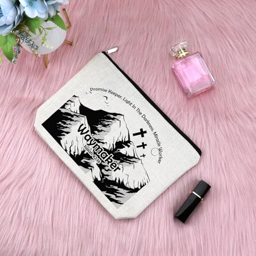 Christian Bible Verse Makeup Bag - Inspirational Religious Travel Pouch