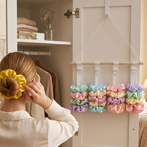 Hair Bow Holder and Scrunchie Organizer Wall Hanging Storage
