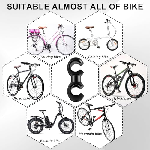 20PCS Bike Cable Clasps, Bike Brake Cable Clips S Style Clips, Bike Cable Guide Clips for Brake Lines MTB Bike Road Bicycle (Black)