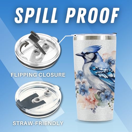 20oz Insulated Travel Coffee Mug - Stainless Steel Tumbler with Spill-Proof Lid