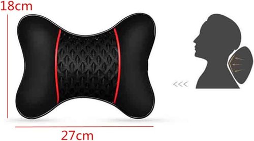 Loszaral 2Pcs Car Headrest Pillow, 28cm PU Leather Car Neck Support Pillow, Car Seat Head Neck Pillow for Driving Traveling