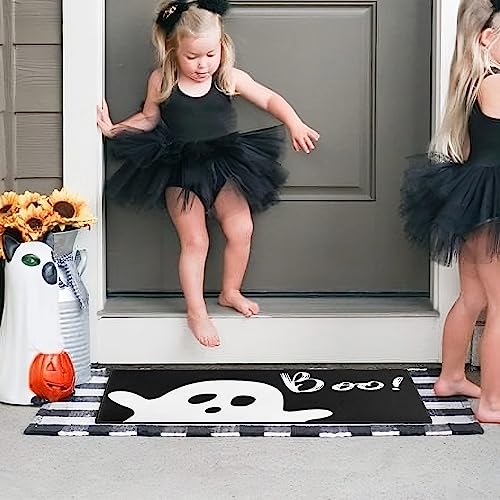 Halloween Ghost Boo Doormat - Non-Slip Outdoor Mat 30" x 17"
