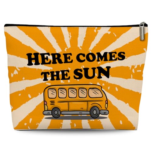 Sunshine Travel Cosmetic Bag for Women Warm Sun Makeup Pouch