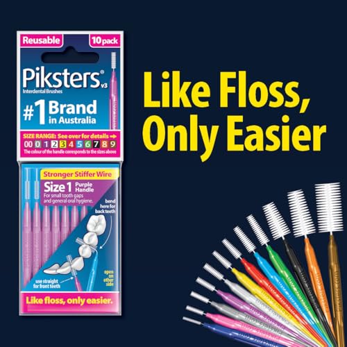 Piksters Interdental Brushes Variety Pack Size 000 to 6