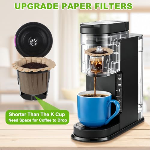 InwodiTeki Disposable K Cup Paper Coffee Filters, 50 Count