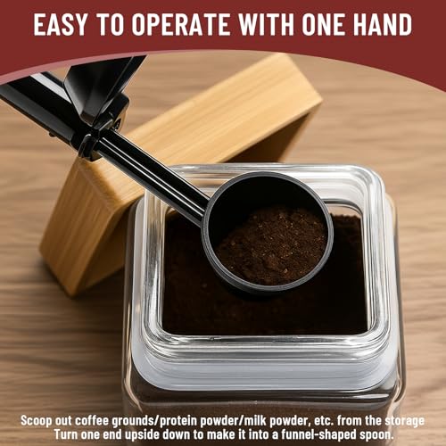 2 Pack Powder Scoop Funnel for Protein & Coffee - Durable ABS
