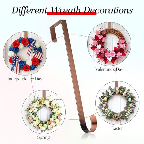 12-Inch Bronze Wreath Hanger for Front Door - St. Patrick's Day Decor