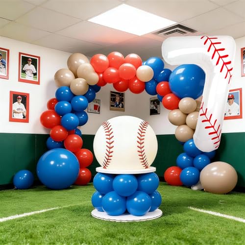 40-Inch Baseball Number 7 Balloon for Birthday Parties