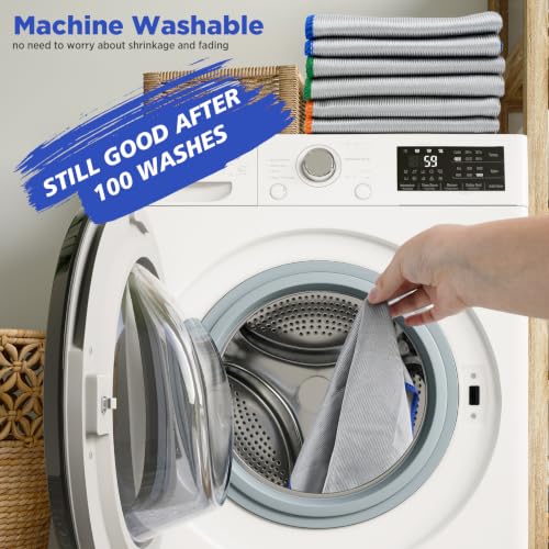 Puomue 12-Pack Microfiber Glass Cleaning Cloths, 320GSM Streak-Free Towels