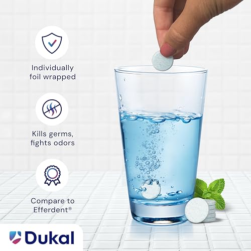 Dukal DawnMist Antibacterial Denture Cleaning Tablets 40 Count