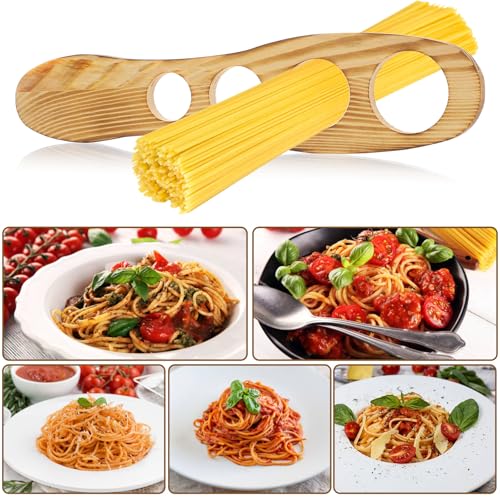 Mabor Wooden Spaghetti Pasta Measurer Tool with 4 Serving Sizes