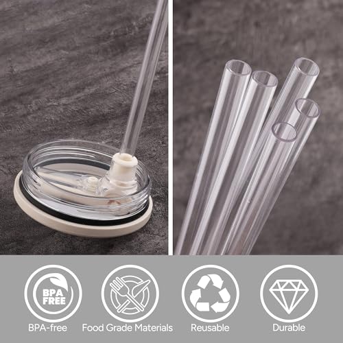 Sipcupmate Replacement Straws for Hydrojug Traveler 40oz, 6-Pack with Brush