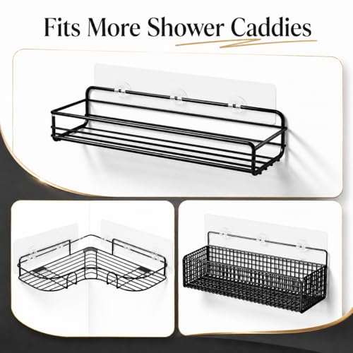 16 Pcs Strong Adhesive Shower Caddy Hooks - No Drilling Storage Solution