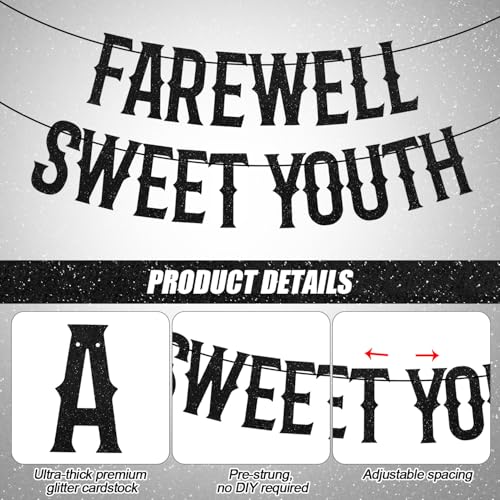 Funeral Farewell Sweet Youth Banner for Birthday Party Decorations