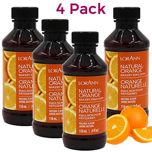 LorAnn Oils Orange Emulsion Flavoring - 4 Fl Oz (Pack of 4)