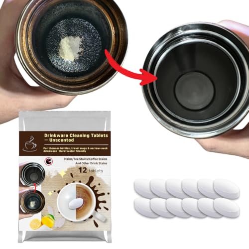 LAST8OTTLE Coffee Tumbler & Water Bottle Cleaning Tablets - 12 Count