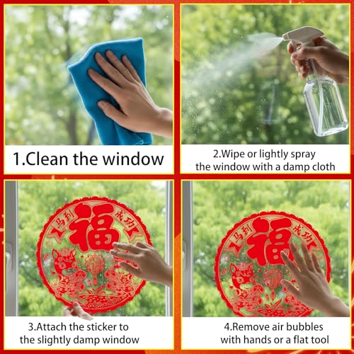 20pcs Year of the Snake Window Stickers for Chinese New Year 2026
