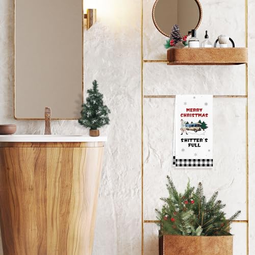 Christmas Vacation Hand Towel - Funny Holiday Bathroom & Kitchen Decor
