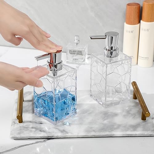Clear Acrylic Pump Bottle Dispenser 10oz - 1 Pack for Lotion & Soap