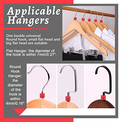 Swpeet 150Pcs Size L Red Plastic Hanger Size Markers for Clothing Racks