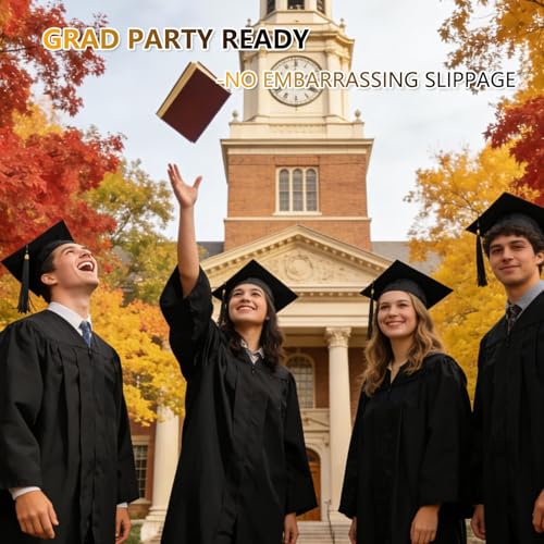 SARATA Graduation Cap Headband Insert - Anti-Fall Secure Hat Holder for Women & Men