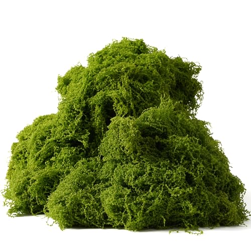 BYHER 7OZ Fake Moss for Indoor Plants & Crafts - Lifelike Greenery