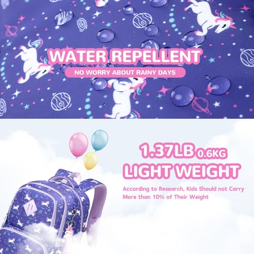 MUSEVOS Kawaii Kids Backpack - Lightweight, Waterproof School Bag